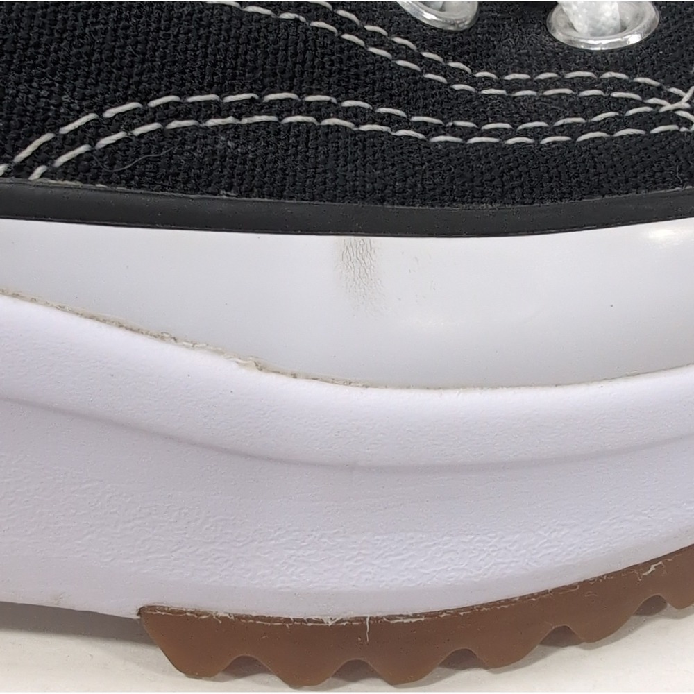 Converse Run Star Hike High Top Platform Sneakers Womens 8.5 Mens 7 Black White - Picture 13 of 16